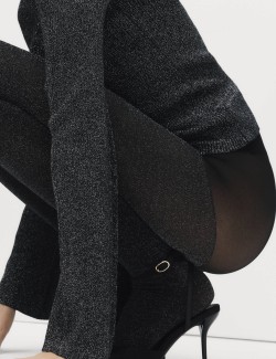 Neprůhledné punčochy s celoplošným třpytem