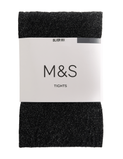 Neprůhledné punčochy s celoplošným třpytem