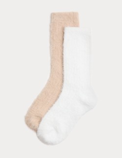 2 ks pohodlných žebrovaných kotníkových ponožek