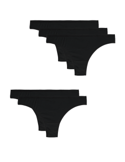 5pk No VPL Microfibre Low Rise Thongs