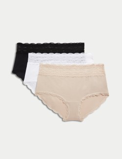 Šortky s vysokým pasem a vysokým podílem bavlny, 3 ks