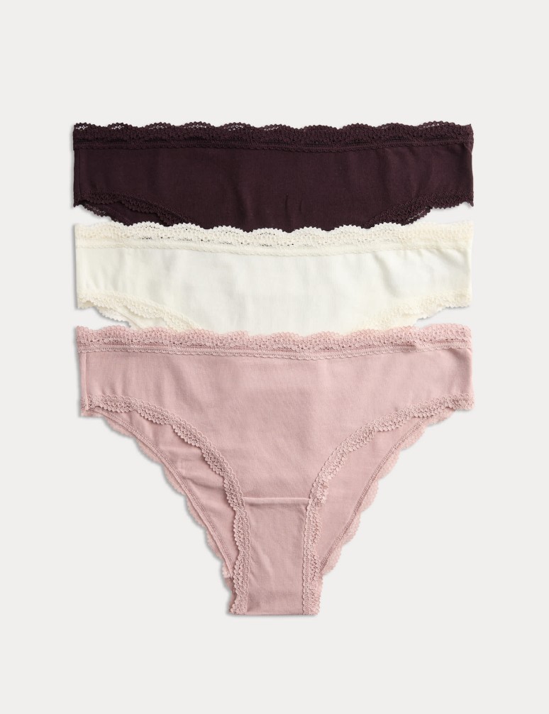 3pk Cotton Rich Brazilian Knickers