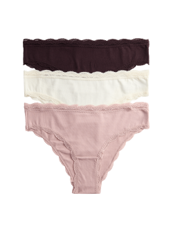 3pk Cotton Rich Brazilian Knickers