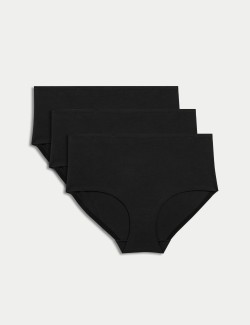 Šortkové kalhotky s vysokým pasem bez viditelných lemů Cool Comfort, 3 ks