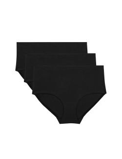 Šortkové kalhotky s vysokým pasem bez viditelných lemů Cool Comfort, 3 ks