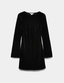 Sametové kolové mini šaty