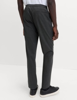 Cotton Blend Smart Elasticated Waist Trousers