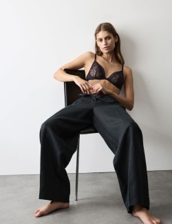 Monaco Embroidery Wired Plunge Bra (A-E)