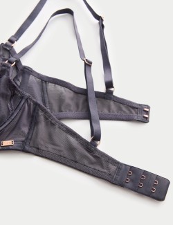 Lisianthus Embroidery Wired Balcony Bra A-E