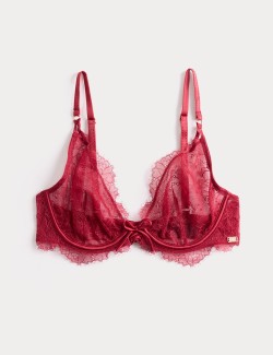 Forget Me Not Lace Wired Plunge Bra (A-E)