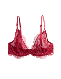 Forget Me Not Lace Wired Plunge Bra (A-E)