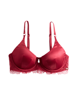 Forget Me Not Satin Wired Demi Cup Bra (A-E)