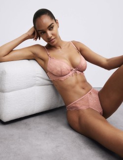 Forget Me Not Lace Wired Plunge Bra (A-E)