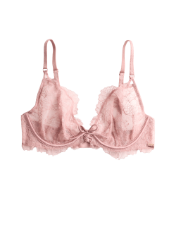 Forget Me Not Lace Wired Plunge Bra (A-E)