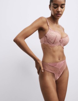 Forget Me Not Lace Wired Balcony Bra A-E