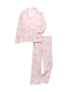 Pyžamo s květinovým motivem z bavlny a modalu (3-16 let)