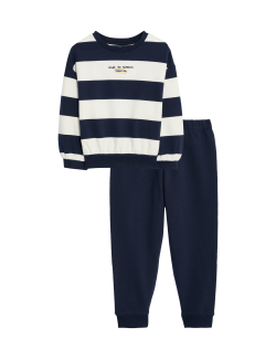 Pruhované pyžamo s vysokým podílem bavlny (1–8 let)