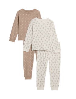 2pk Ditsy Print Pyjama Sets (0-10 Yrs)