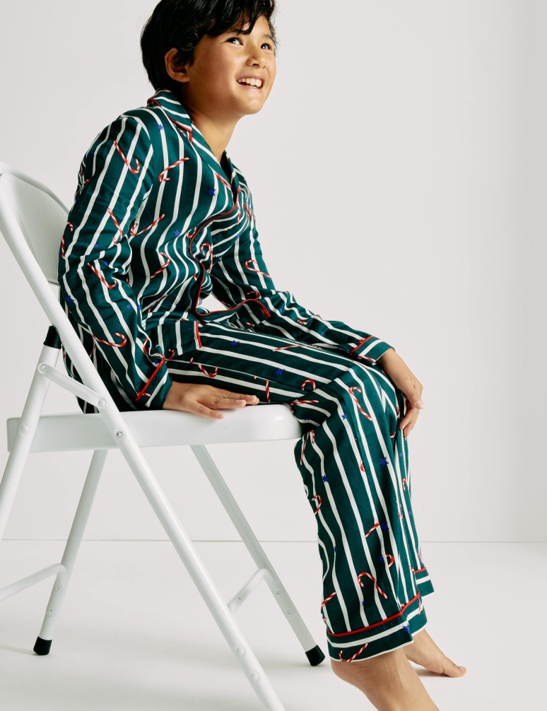 Pyžamo s rodinným vánočním motivem a lízátkem, z čisté bavlny (1–16 let)