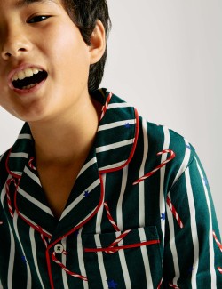 Pyžamo s rodinným vánočním motivem a lízátkem, z čisté bavlny (1–16 let)