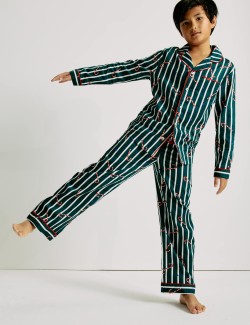 Pyžamo s rodinným vánočním motivem a lízátkem, z čisté bavlny (1–16 let)