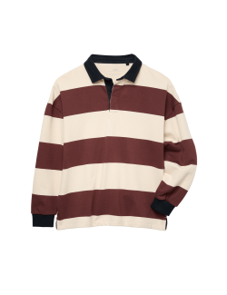 Pure Cotton Striped Rugby Top (6-16 Yrs)