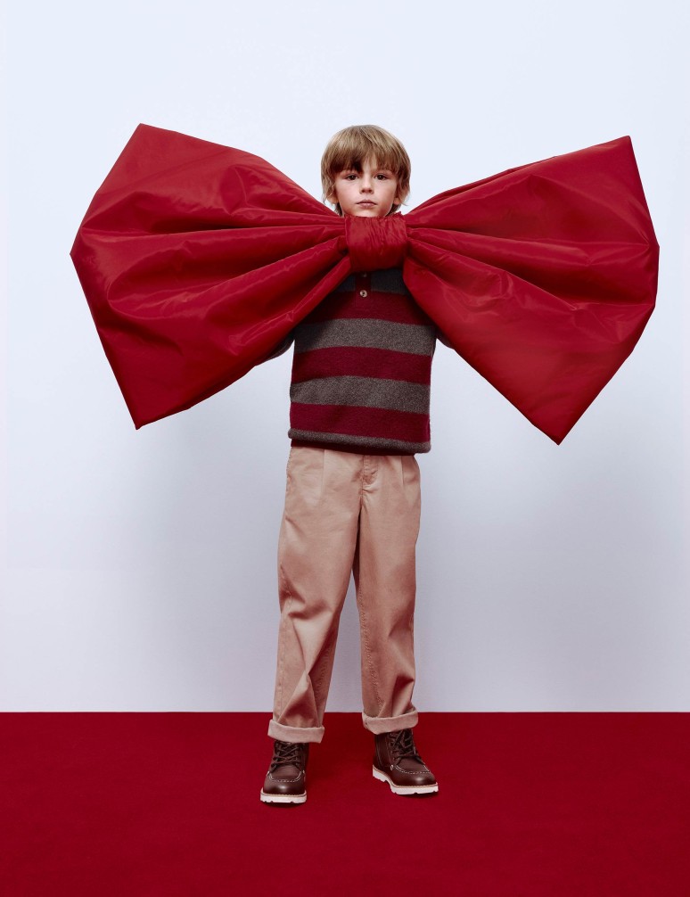 Skládané chino kalhoty s vysokým obsahem bavlny (6-16 let)