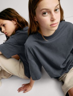 Jednobarevné tričko z čisté bavlny (2–16 let)