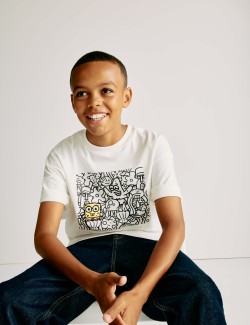 Chlapecké tričko s potiskem Doodle Boy™ x SpongeBob SquarePants™ (2–16 let)