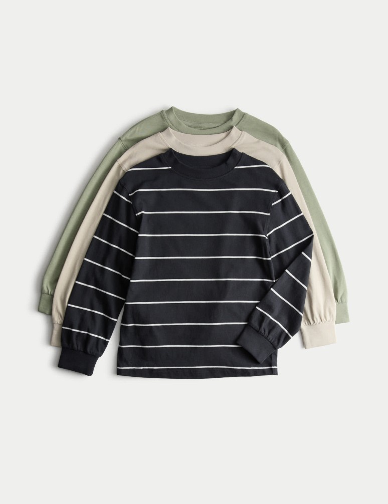 Sada 3 kusů topů, z čisté bavlny (2–8 let)