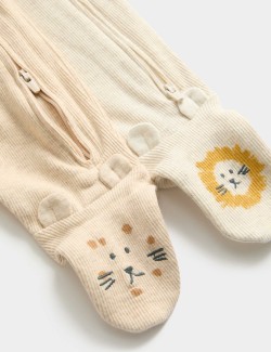 2 ks originálních bavlněných velurových overalů (od mala - 3 roky)