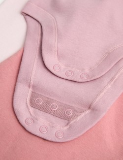 5 ks body s dlouhým rukávem z čisté bavlny (0-3 roky)