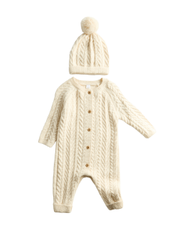 2pc Cable Knitted Outfit (0-12 Mths)
