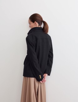 Italian Wool Rich Double Breasted Pea Coat