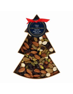 Směs ořechů, rozinek a celých sušených brusinek máčených v jablečné šťávě