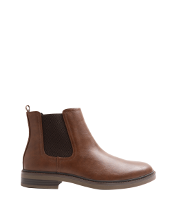 Natahovací chelsea boty z umělé kůže