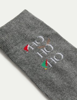 Novelty Ho Ho Ho Cotton Rich Socks