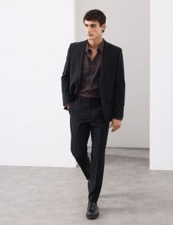 Košile s motivem květin, normální střih