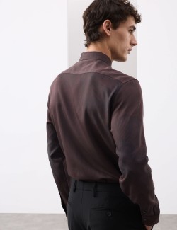 Košile s motivem květin, normální střih