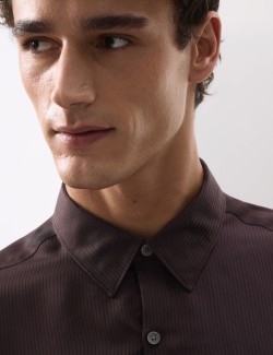 Košile s motivem květin, normální střih