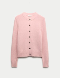 Mohair & Wool Blend Textured Cardigan