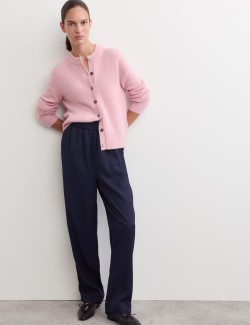 Mohair & Wool Blend Textured Cardigan