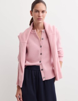 Mohair & Wool Blend Textured Cardigan