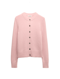 Mohair & Wool Blend Textured Cardigan