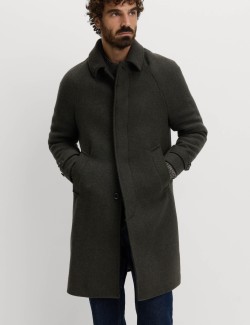 Vzorovaný podlouhlý kabát s přídavkem vlny