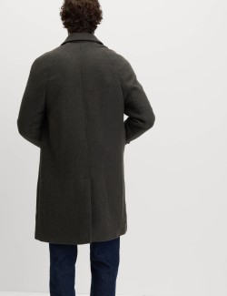 Vzorovaný podlouhlý kabát s přídavkem vlny