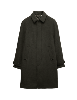 Vzorovaný podlouhlý kabát s přídavkem vlny