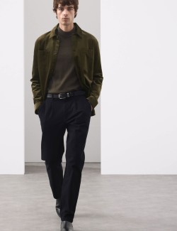 Manšestrová košile s vysokým obsahem bavlny, standardní střih