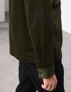 Manšestrová košile s vysokým obsahem bavlny, standardní střih