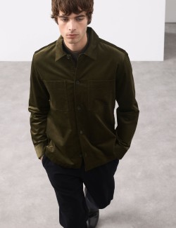 Manšestrová košile s vysokým obsahem bavlny, standardní střih